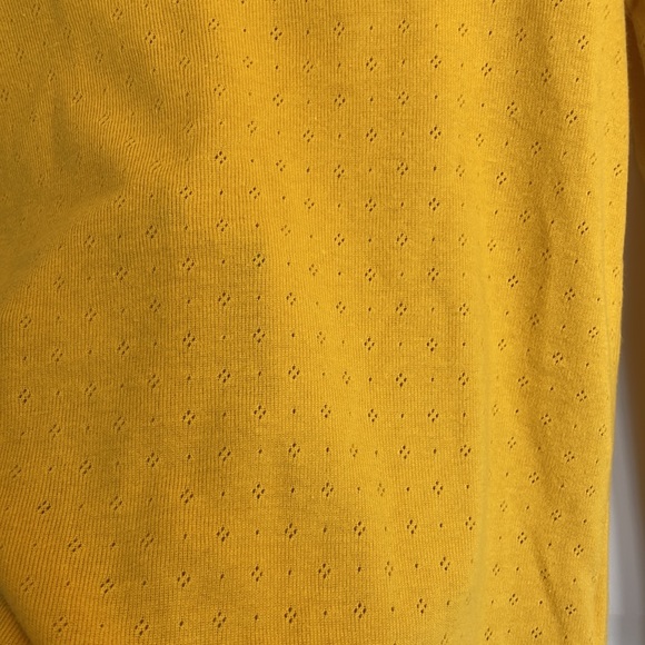 Mini Boden girls long sleeved T-shirt NWT size 8-9 yellow eyelet lace - Picture 2 of 6